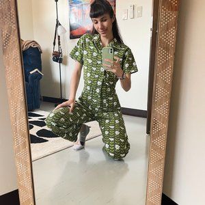 Big Bud Press Green Daisy Chain SS Jumpsuit